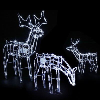 led Christmas reindeers silver décor 