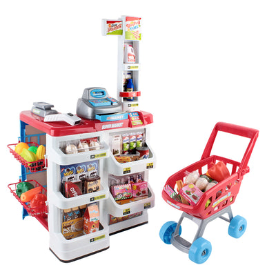 Kids Super Market Toy Set - Red & White