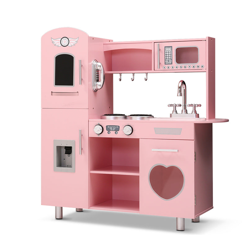 Wooden Kitchen Play Set Pink