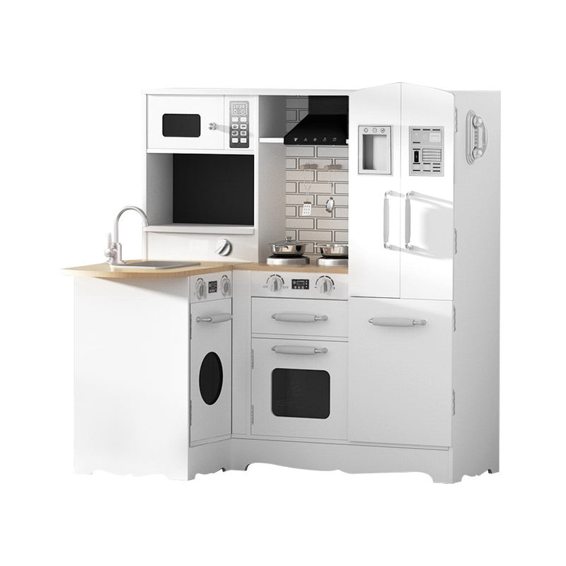 kids pretend play kitchen white