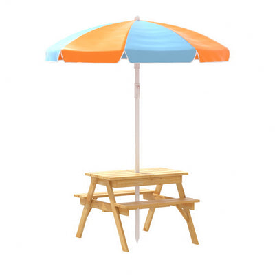 kids outdoor chair and table set with umbrella 