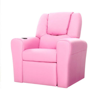 kids pink recliner armchair chair 