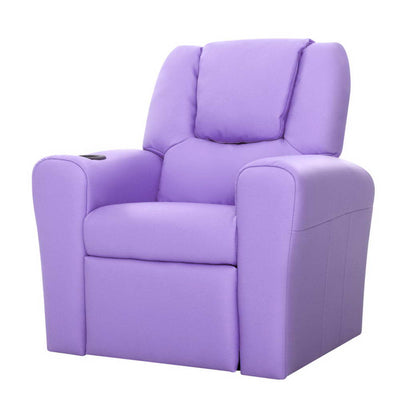 kids recliner armchair purple chair 