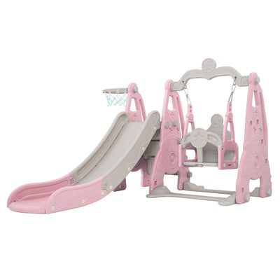 toddlers swing and slide set pink 