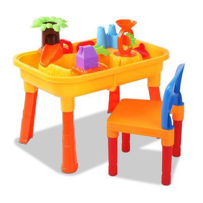 Kids sand and water Table & Chair Sandpit Set