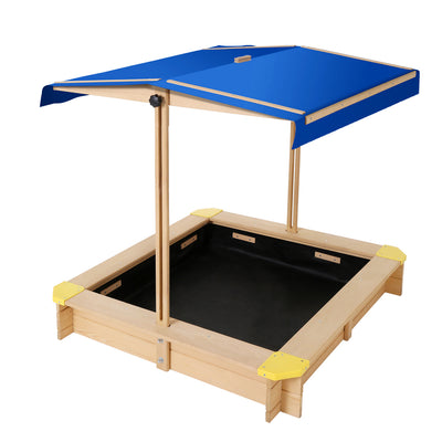 outdoor wooden sand box pit 