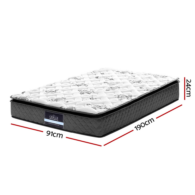 Giselle Bedding 24cm Mattress Pillow Top Single