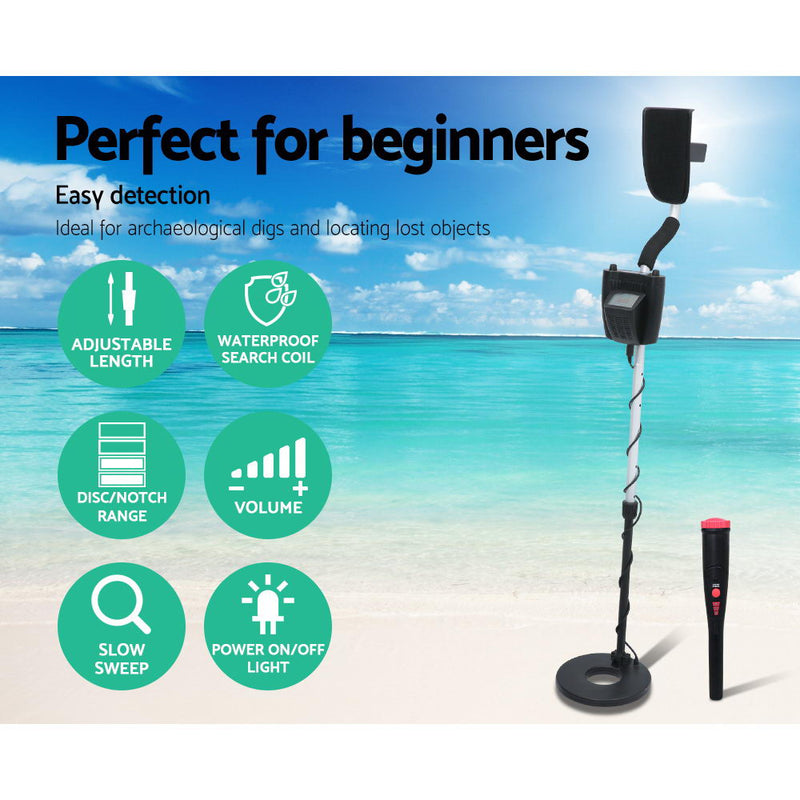 Metal Detector W/Pin pointer Searching Treasure Gold Digger Hunter 250mm