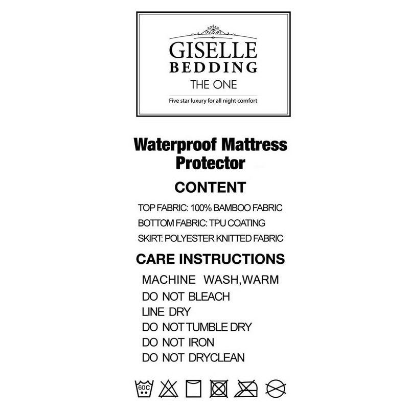 Giselle Bedding Mattress Protector Bamboo King