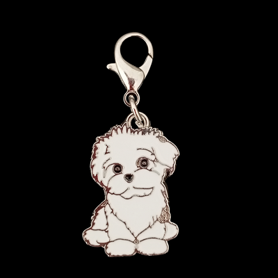 Maltese Short Hair Dog Charm