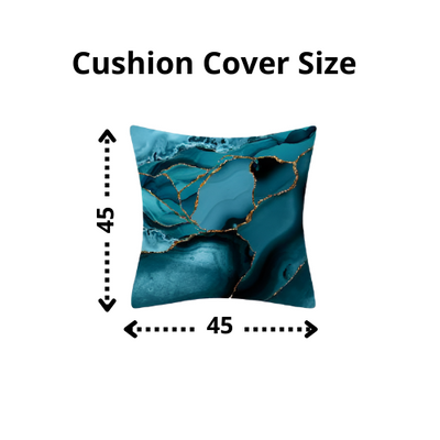 Marble Blue & Gold Cushion Cover