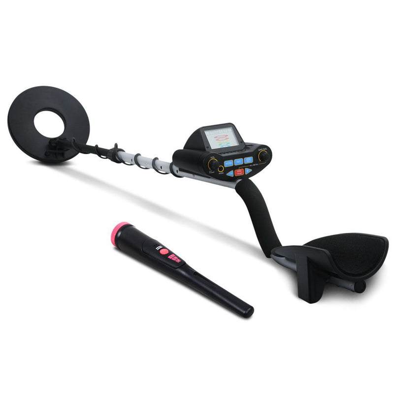 metal detector w pin pointer black 250mm treasure searcher