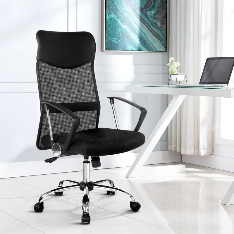 Artiss Mesh Office Chair High Back Black