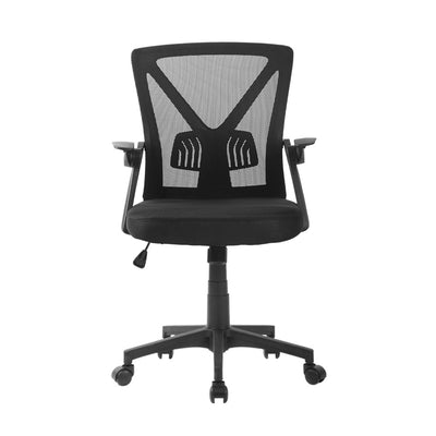 Artiss Mesh Office Chair Mid Back Black