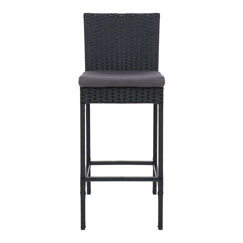 Gardeon 2-Piece Outdoor Bar Stools Dining Chair Bar Stools Rattan Furniture