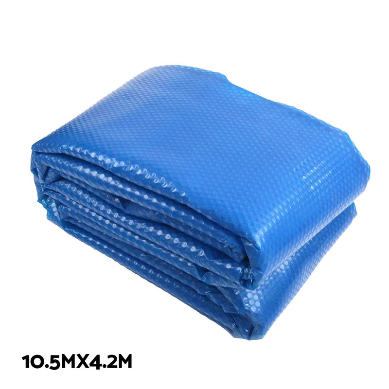 Aquabuddy Pool Cover 500 Micron 10.5x4.2m Swimming Pool Solar Blanket 5.5m Roller