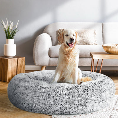 i.Pet Pet Bed Dog Cat 90cm Large Calming Soft Plush Charcoal