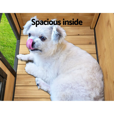 i.Pet Dog Kennel Large Wooden Outdoor Indoor House Pet Puppy Crate Cabin Waterproof