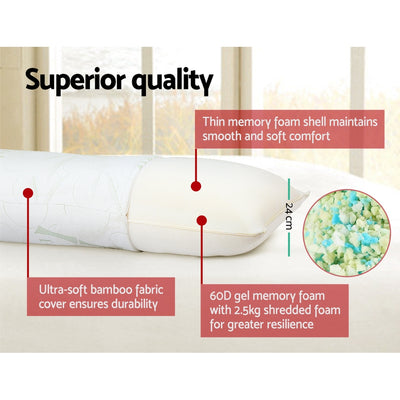 Giselle Bedding Body Support Pillow Bamboo Cover