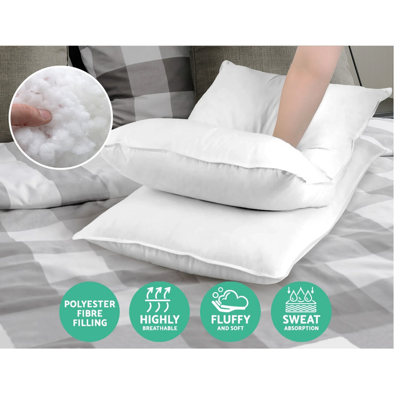 Giselle Bedding 4 Pack Bed Pillow Family Hotel 48X73CM