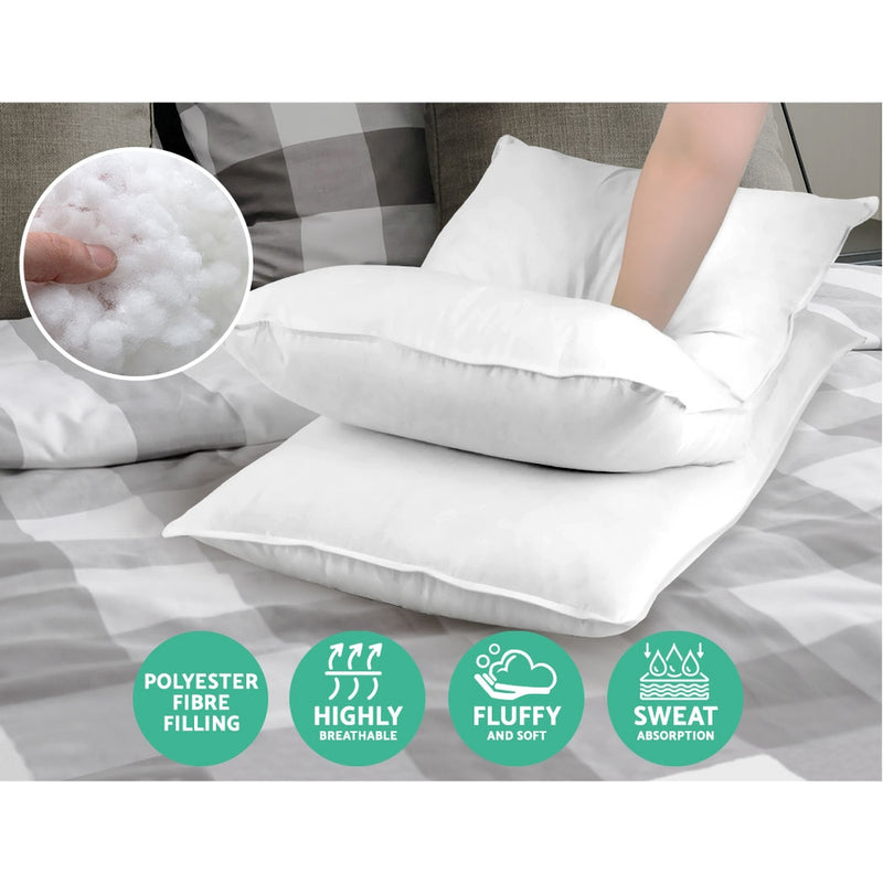 Giselle Bedding 4 Pack Bed Pillow Family Hotel 50X90CM