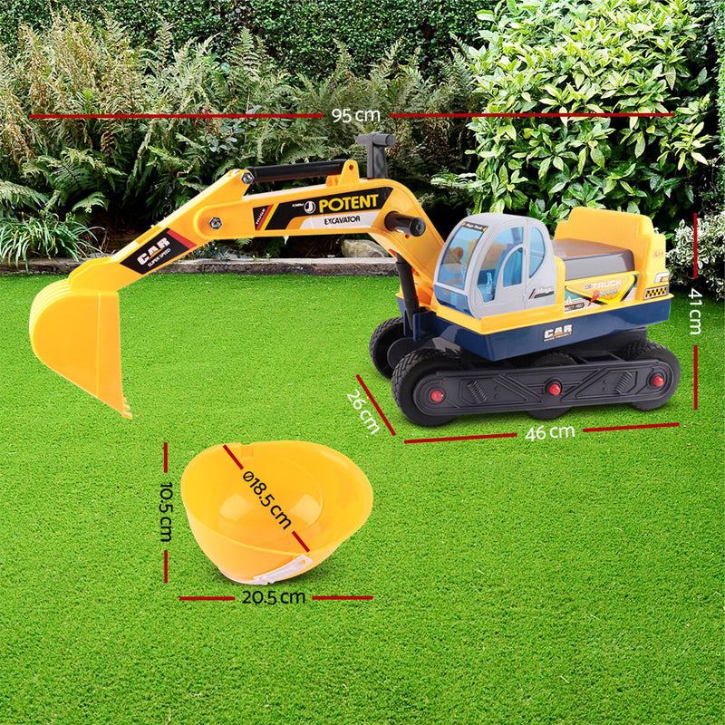 Keezi Ride On Car Toys Kids Excavator Digger Sandpit Bulldozer Car Pretend Play