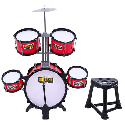 Keezi Kids 7 Drum Set Junior Drums Kit Musical Play Toys Childrens Mini Big Band