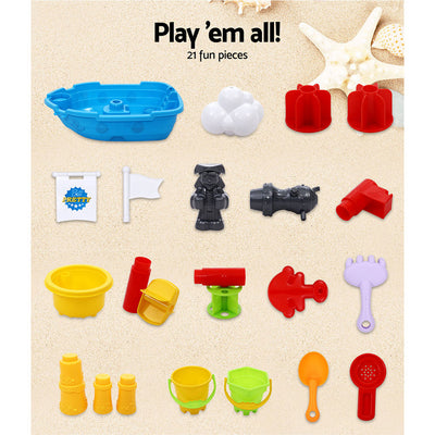 Keezi Kids Sandpit Pretend Play Set Outdoor Toys Water Table Activity Play Set