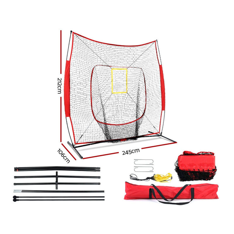 Everfit 7ft Baseball Net Pitching Kit with Stand Softball�Training Aid Sports
