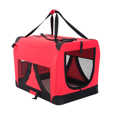  Soft Pet Crate carrier portable red 