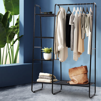 black clothes rack