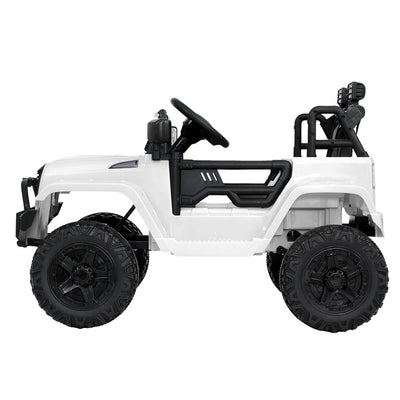 Rigo Kids Electric Ride On Car Jeep Toy Cars Remote 12V White