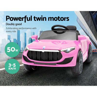 Rigo Kids Electric Ride On Car Maserati-inspried Toy Cars Remote 12V Pink