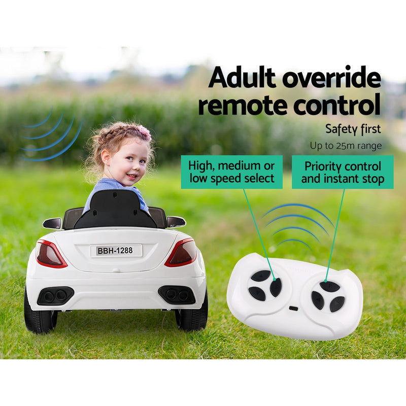 Rigo Kids Electric Ride On Car Maserati-inspried Toy Cars Remote 12V White