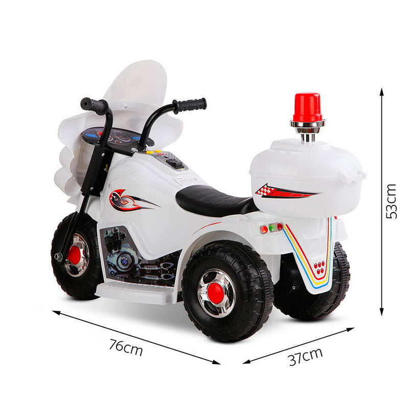Rigo Kids Ride On Motorbike Motorcycle Car Toys White