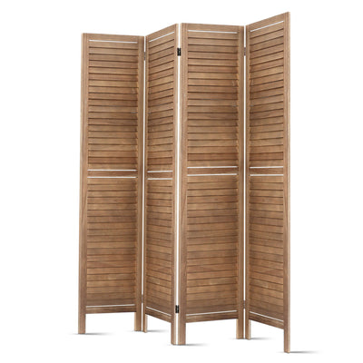 Artiss 4 Panel Room Divider 160x170cm Screen Privacy Wood Foldable Stand Oak