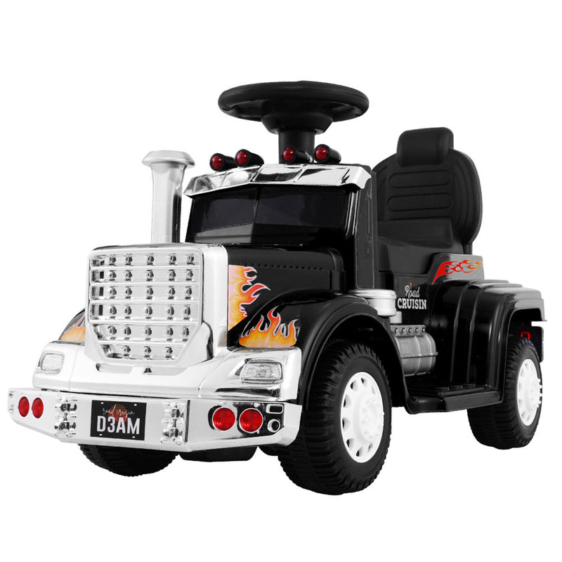 kids electric ride on toy truck black 