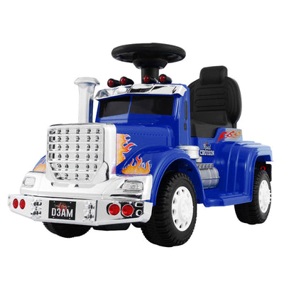 kids electric truck ride on toy blue 