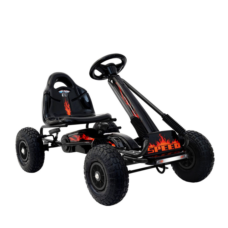 kids pedal go cart black 