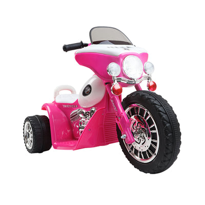 kids ride on motorcycle pink police