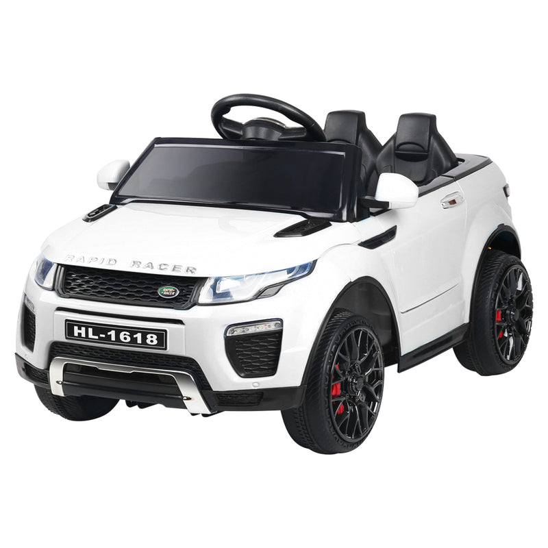 kids electric car land rover white suv