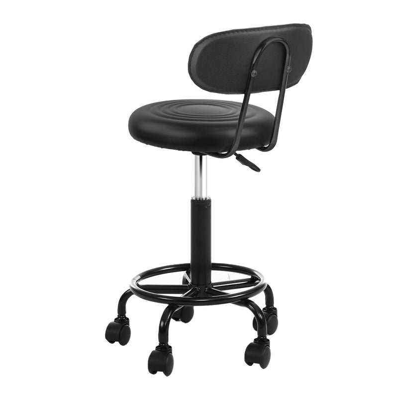 Artiss Salon Stool Swivel Chair Backrest