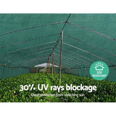 Instahut 30% Shade Cloth 1.83x20m Shadecloth Wide Heavy Duty Green