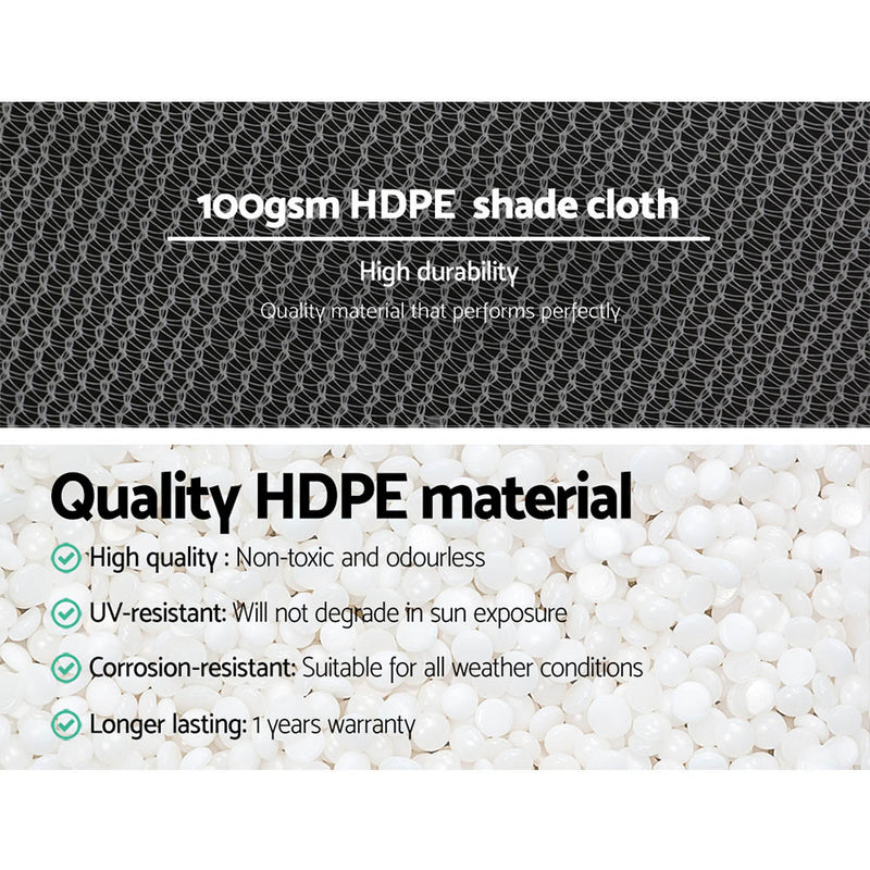 Instahut 50% Shade Cloth 1.83x30m Shadecloth Wide Heavy Duty White