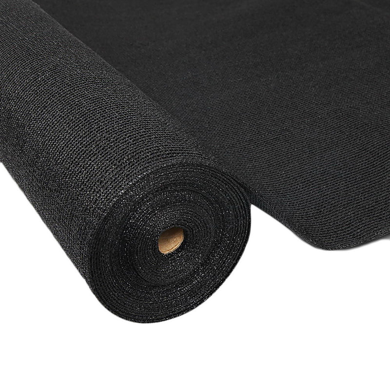 Instahut 50% Shade Cloth 1.83x50m Shadecloth Sail Heavy Duty Black