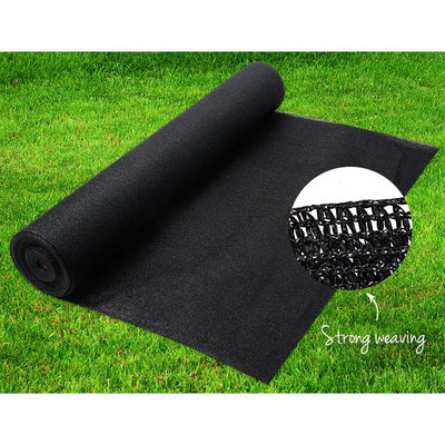 Instahut 70% Shade Cloth 1.83x50m Shadecloth Sail Heavy Duty Black