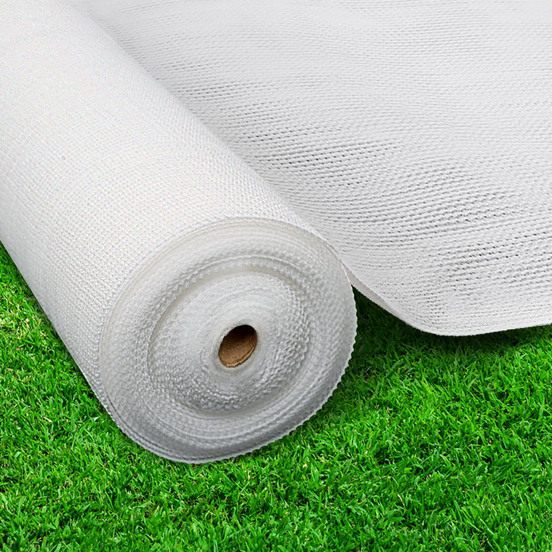 Instahut 50% Shade Cloth 3.66x10m Shadecloth Wide Heavy Duty White