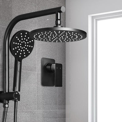 Cefito 9'' Rain Shower Head Set Handheld Round High Pressure Mixer Tap Black