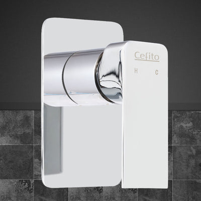 Cefito Shower Mixer Tap Wall Bath Taps Brass Hot Cold Basin Bathroom Chrome