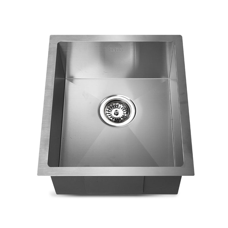 Cefito Kitchen Sink 45X39CM Stainless Steel Basin Single Bowl Laundry Silver